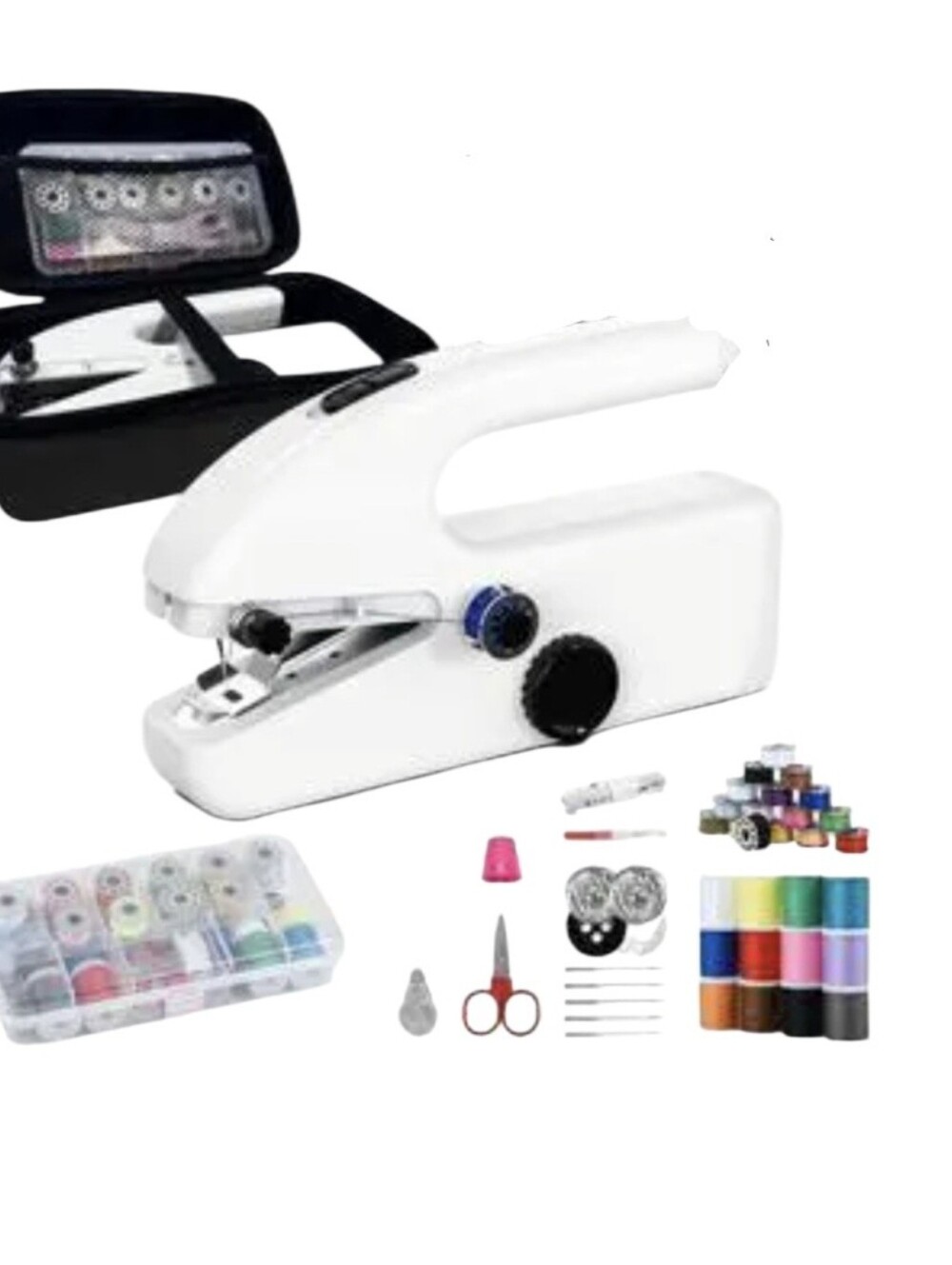 Portable Mini Sewing Machine Handheld Stitcher - White